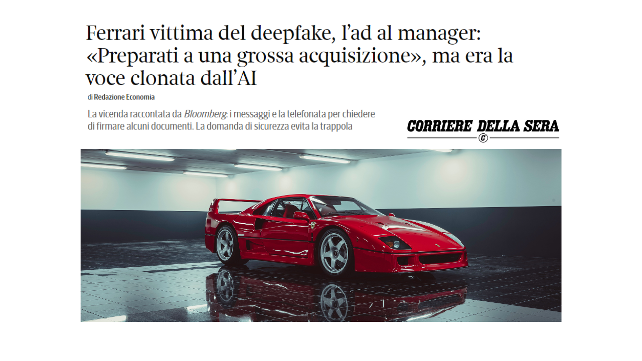 ferrari deepfake truffa ceo